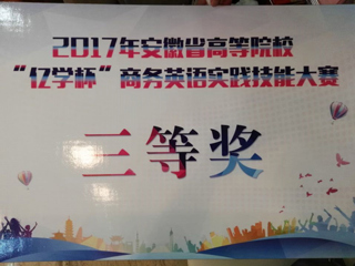 外国语学院学生参加安徽省高等院校“亿学杯”商务英语实践大赛并获得佳绩