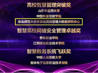 安徽省高校管理大数据研究中心荣获第六届智慧高校CIO南京论坛“高校智慧管理突破奖”