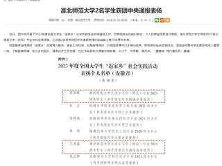 安徽教育网：管家婆免费期期精准大全2名学生获团中央通报表扬